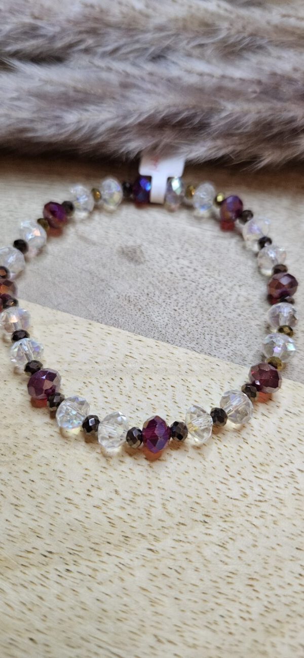 Armband mit Weiß/Roten Perlen
