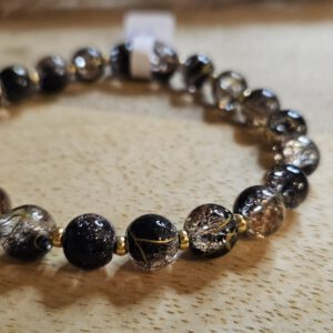 Schwarz Goldenes Armband
