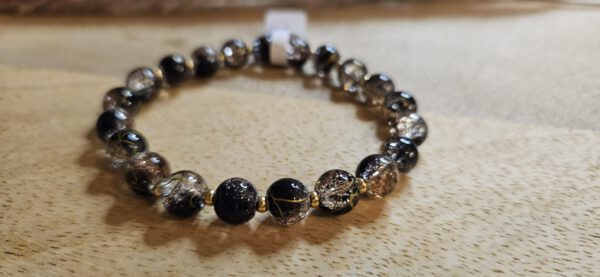 Schwarz Goldenes Armband