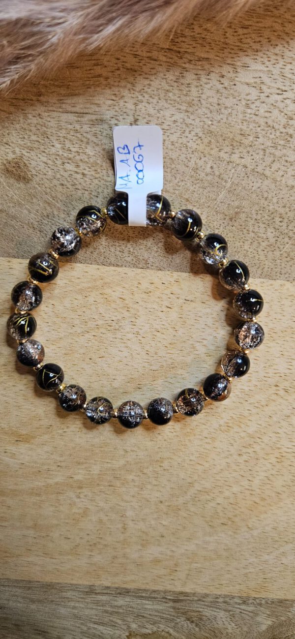 Schwarz Goldenes Armband – Bild 2
