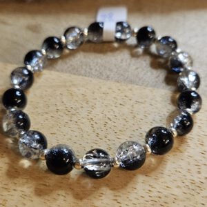 Silber Schwarzes Armband