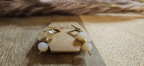Facettierte Gold Ohrringe – Bild 2
