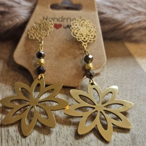 Blumen Ohrringe aus Edelstahl