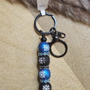 Blau mit Schneeflocken