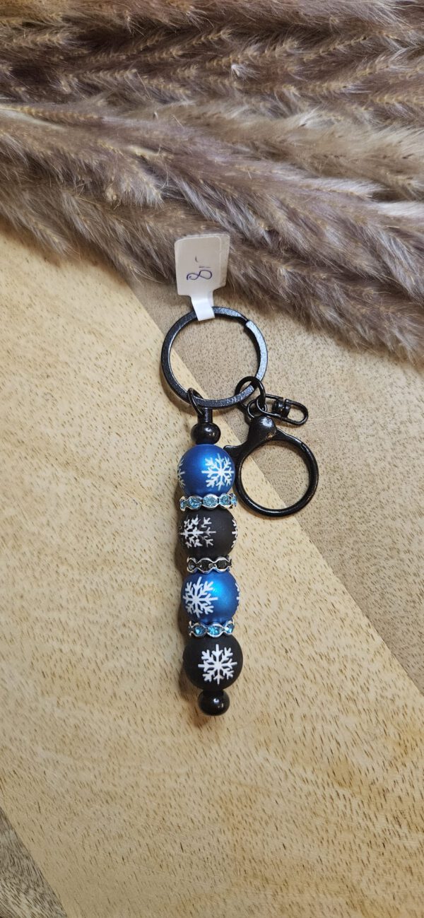 Blau mit Schneeflocken