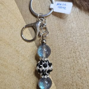 Schlüsselanhänger Silber/Schwarz