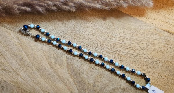 Kette mit Facettierten Glas Perlen – Bild 2