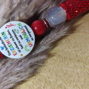 Für die Erzieher rot Glitzer