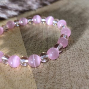 Glasperlen in Rosa