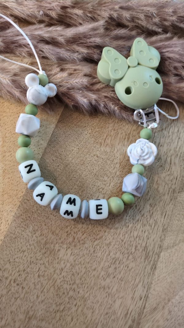 Schnullerkette grüne Maus