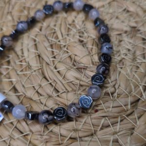 Hämatit Armband Rosen