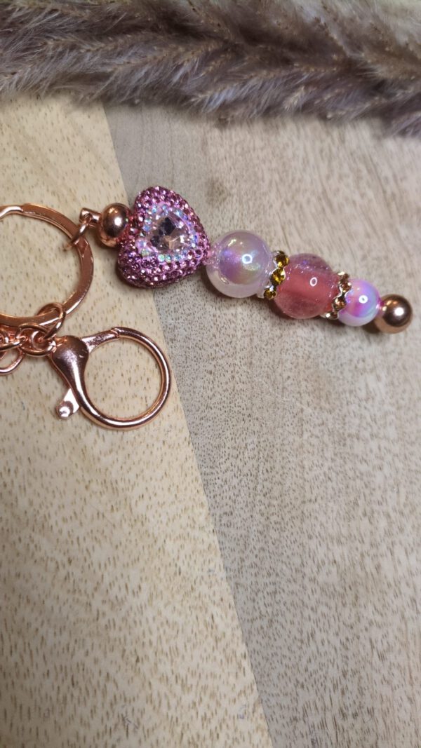 Schlüsselanhänger in rosa/pink – Bild 3