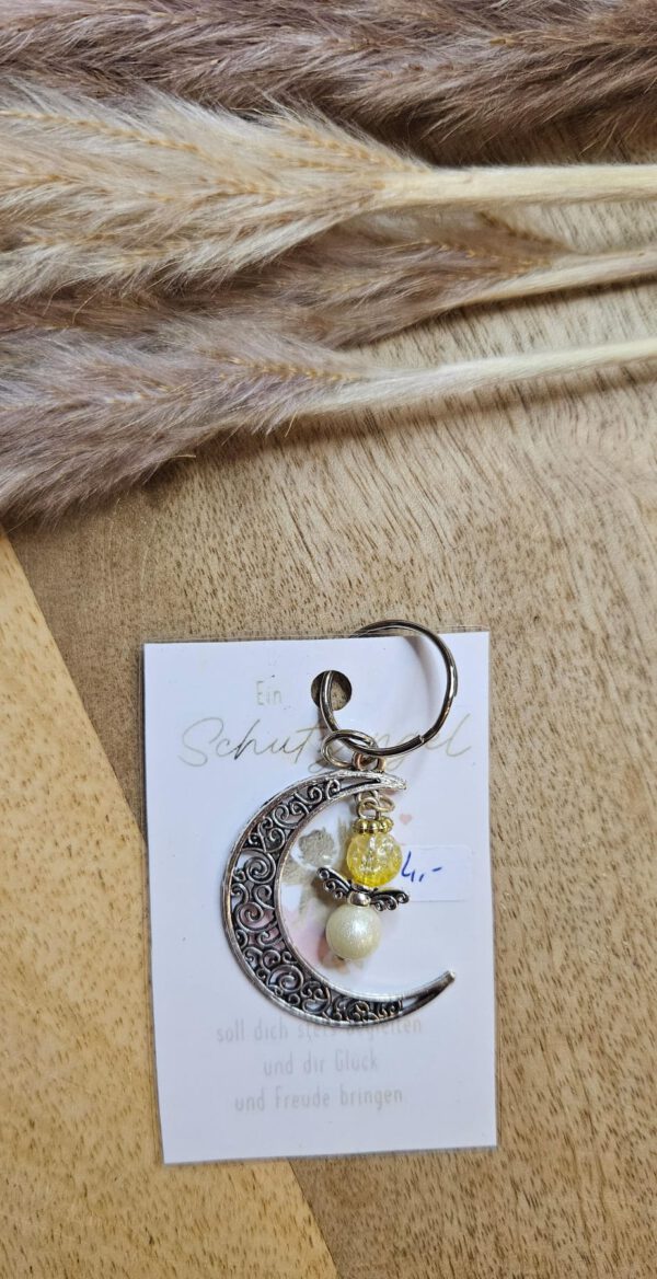 Schutzengel mit Halbmond gelb