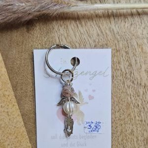 Schutzengel mit einem Eulen Anhänger rosegold