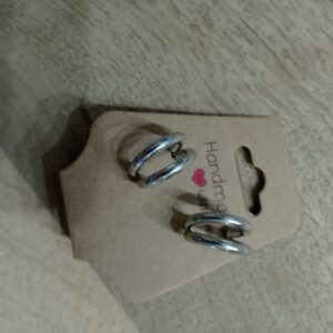 2 Ring Creolen silber