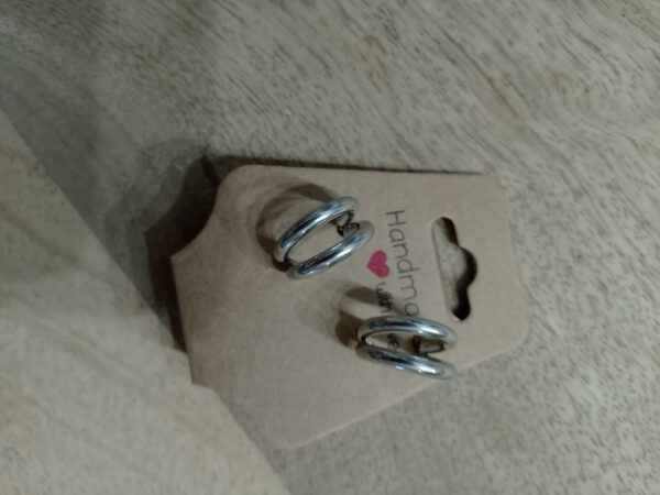 2 Ring Creolen silber