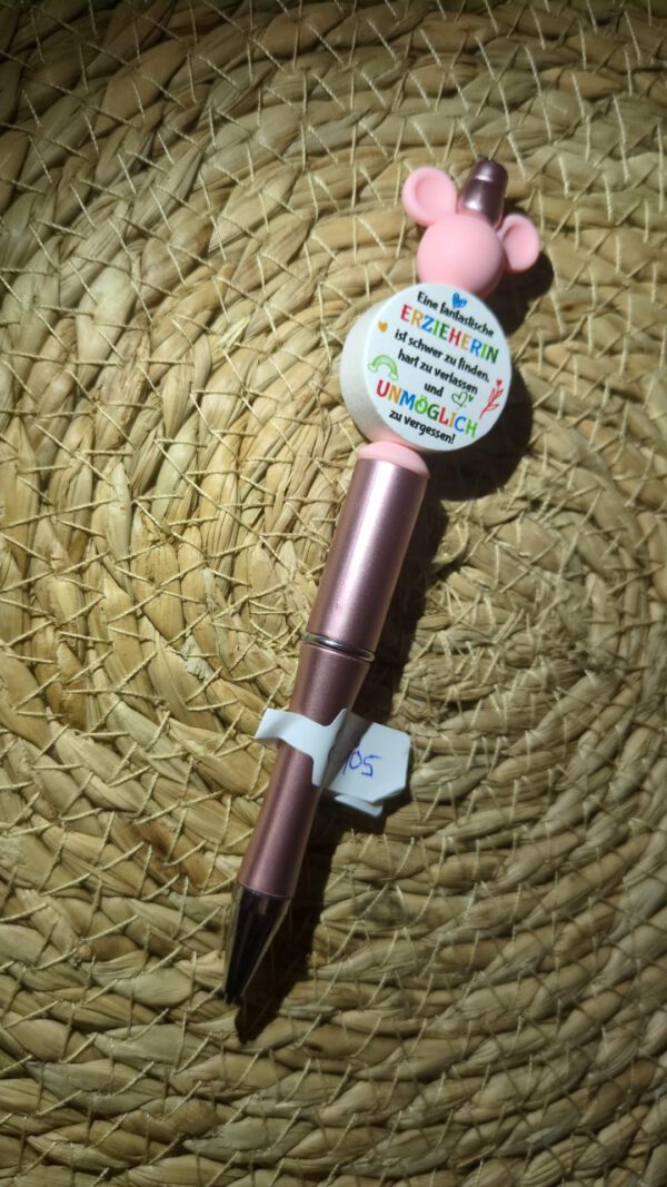 Dankeschön für Erzieher in Rosa -Kugelschreiber