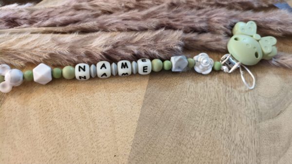 Schnullerkette grüne Maus – Bild 2
