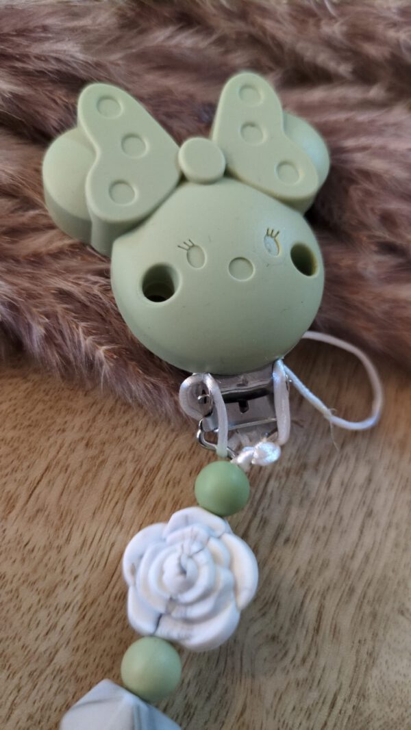 Schnullerkette grüne Maus – Bild 3