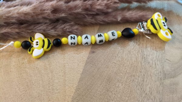 Schnullerkette  Biene – Bild 4
