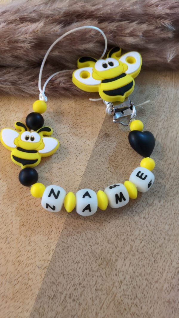 Schnullerkette  Biene – Bild 3