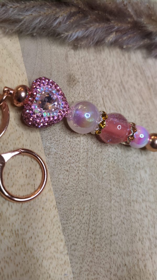 Schlüsselanhänger in rosa/pink – Bild 4