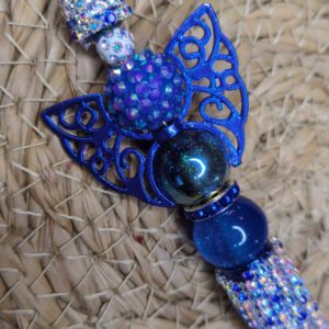 Blauer Glitzer Engel
