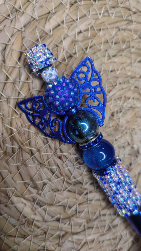 Blauer Glitzer Engel
