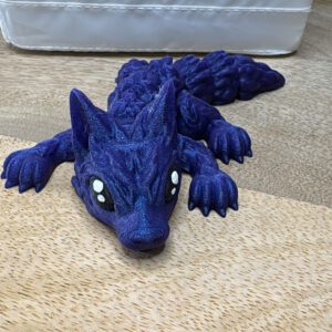 3D Druck Wolf Blau
