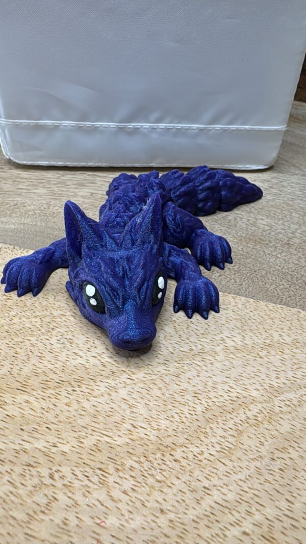 3D Druck Wolf Blau