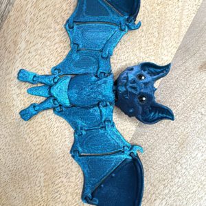 3D Druck Fledermaus Blau