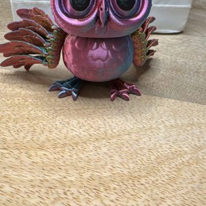 3D Druck Eule Lila/Gold