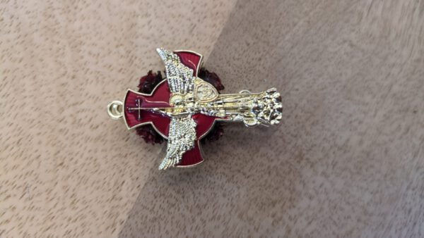 Spezialperle Kreuz in Rot