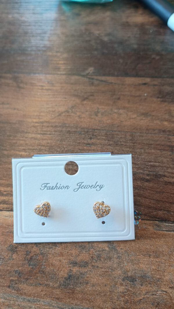Ohrringe in Gold Zirkonia Herz