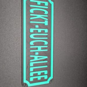 3D Druck Spruch NUMMERNSCHILD