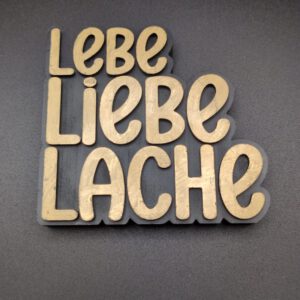 3D Druck Spruch LEBE...