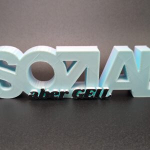 3D Druck Spruch ASOZIAL
