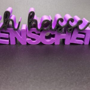 3D Druck Spruch ICH HASSE MENSCHEN