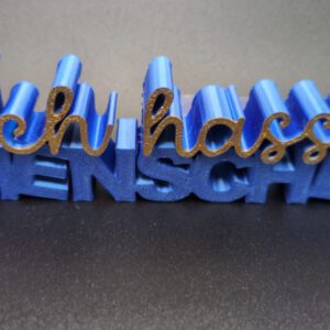 3D Druck Spruch ICH HASSE MENSCHEN