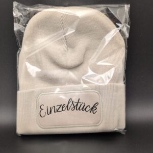 Mütze weiß mit Spruch