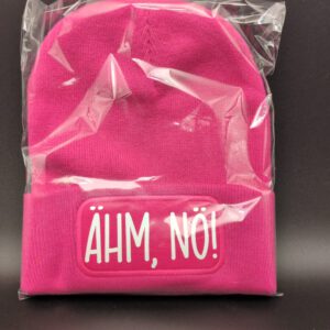 Mütze pink mit Spruch