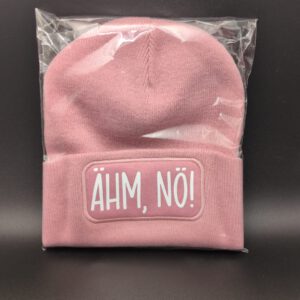 Mütze rosa mit Spruch