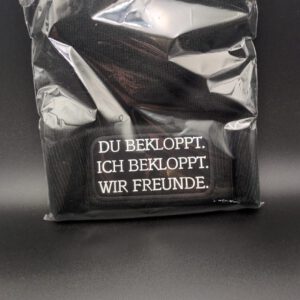 Mütze schwarz mit Spruch