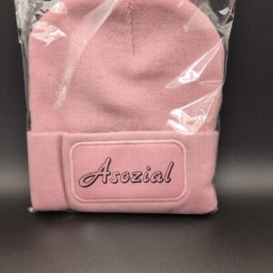 Mütze rosa mit Spruch