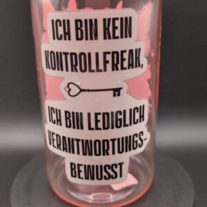 Kunststofftumbler mit Motiv und Spruch