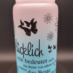 Kunststofftumbler mit Spruch