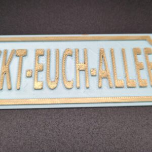 3DDruck NUMMERNSCHILD