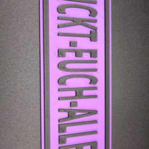 3d Druck Spruch NUMMERNSCHILD