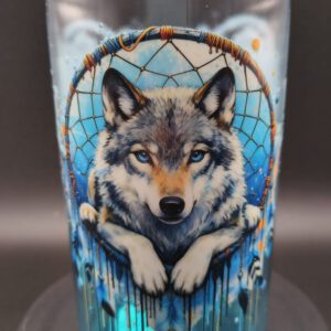 Kunststofftumbler Traumfänger Wolf