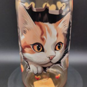 Kunststofftumbler mit Motiv Katze